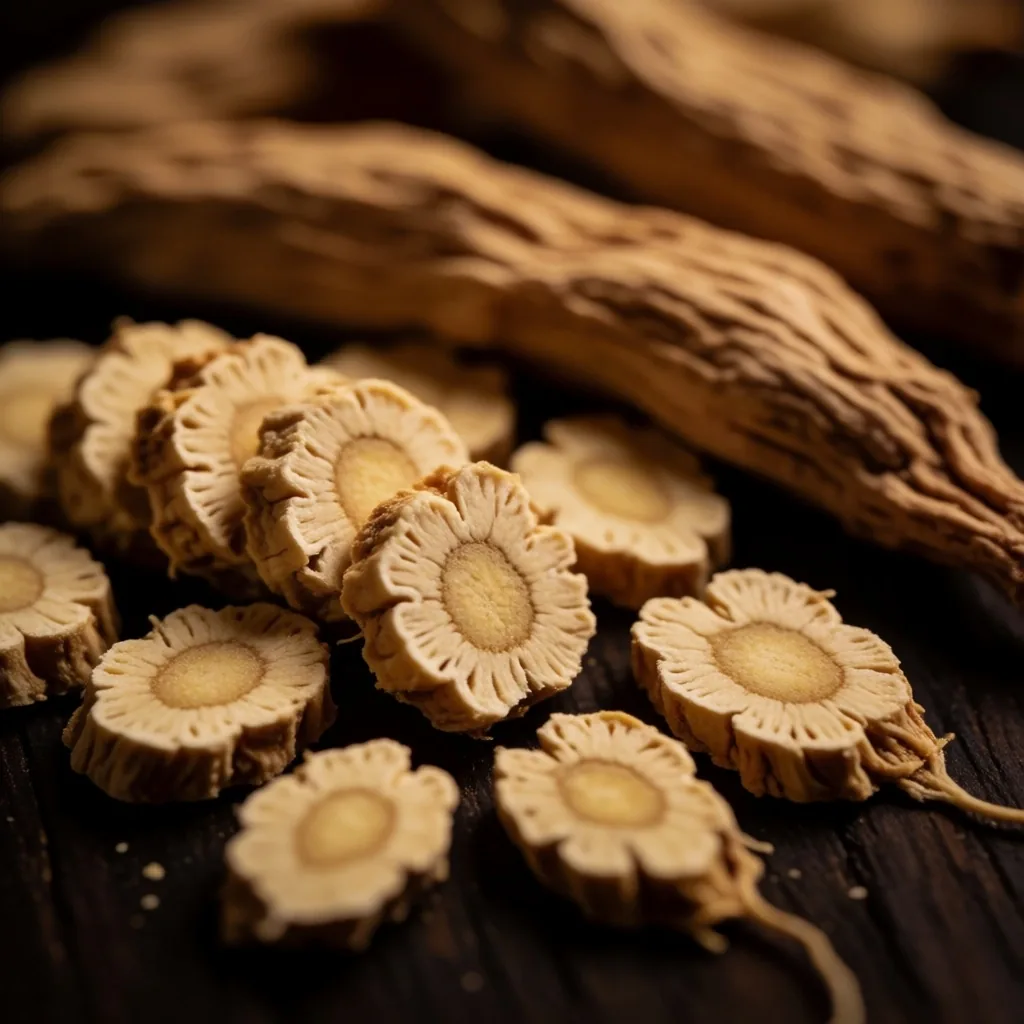 Close-up of dried botanical roots